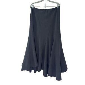 Vintage Areli Women 14 Black Asymmetrical Midi Skirt Whimsigoth Grunge Fairycore